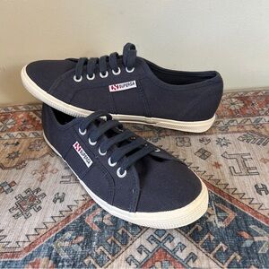 SuperGa Navy Blue Canvas Sneakers 39 Size 8